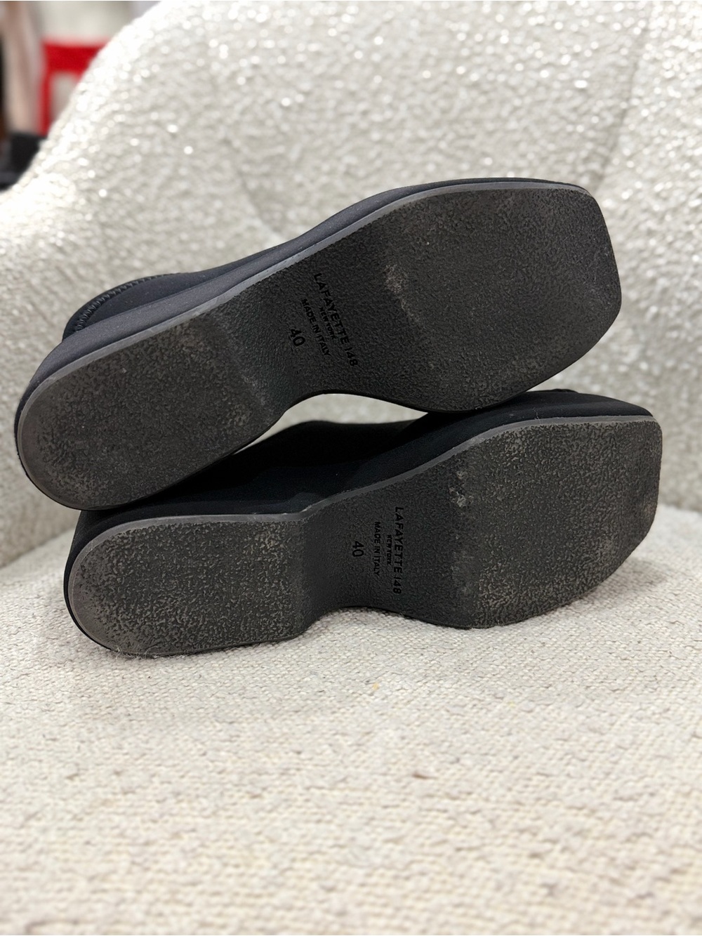 Lafayette 148 New York Black Platform Mules - Picture 8 of 8